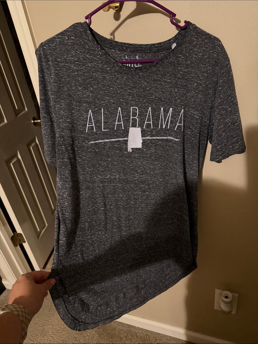 Justice Dark Heather Gray 'Alabama' Graphic Tee